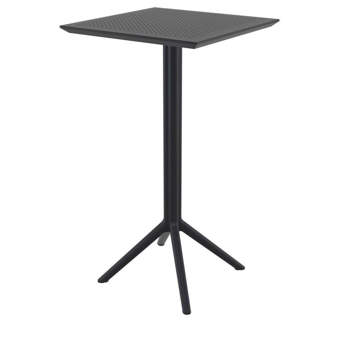 Farrah 23.6" W Square Foldable Resin Outdoor Bar Table